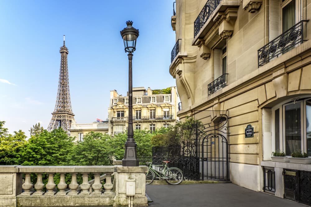 Eiffel Tower Paris Street by Melanie Viola — canvas wall art