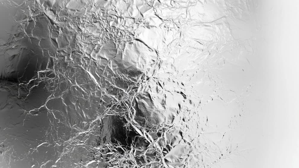 Reflective Crumpled Metal by Marika Barsrsind — canvas wall art