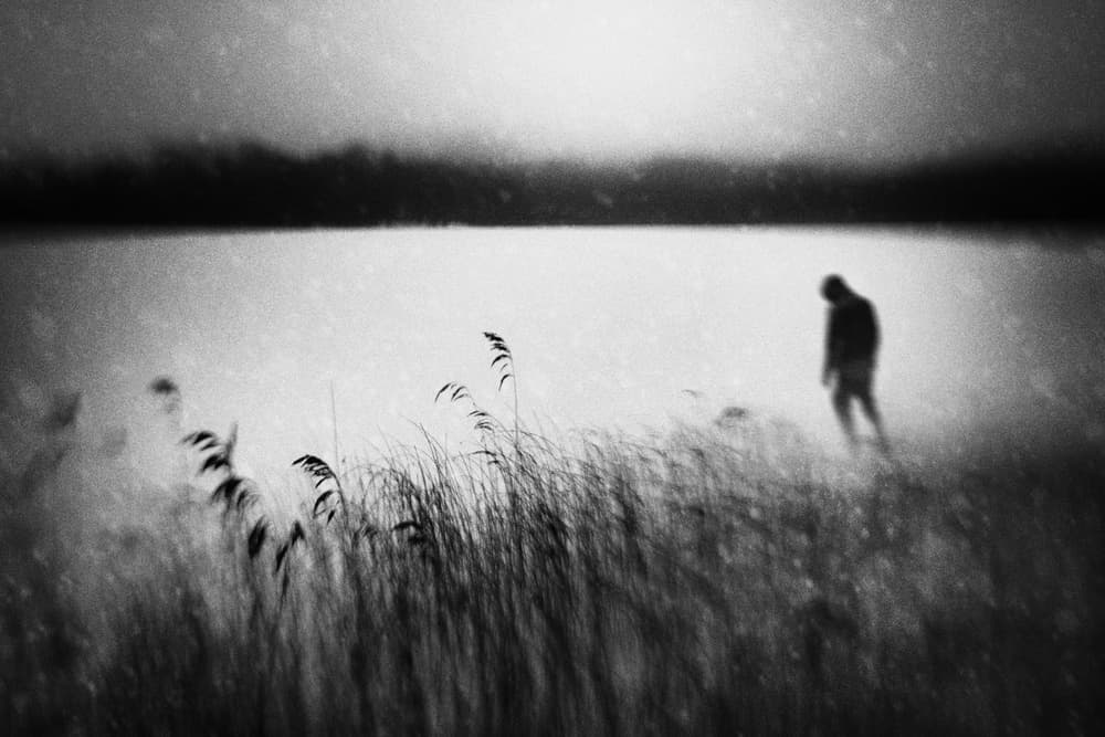 Solitary Walk By Water by Gustav Davidsson — canvas wall art