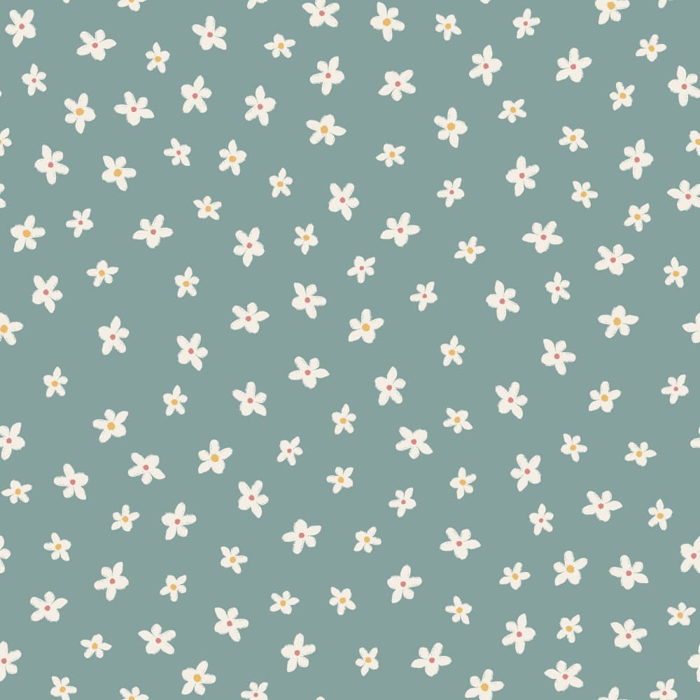 Soft Floral Daisy Pattern by Philippine Bouchez — canvas wall art