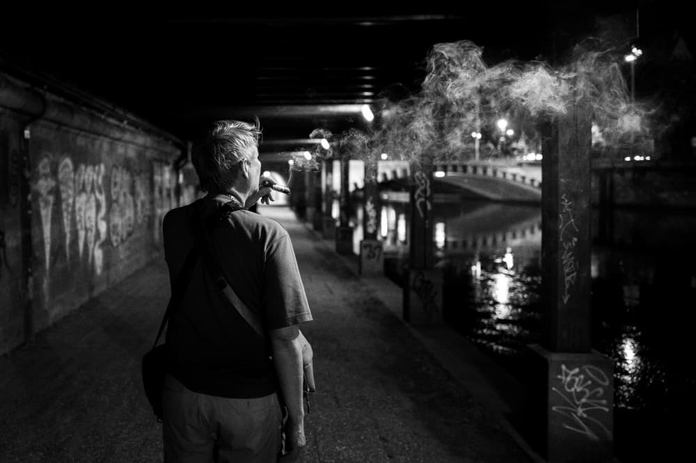 Urban Night Smoke by Alan Kwang — canvas wall art