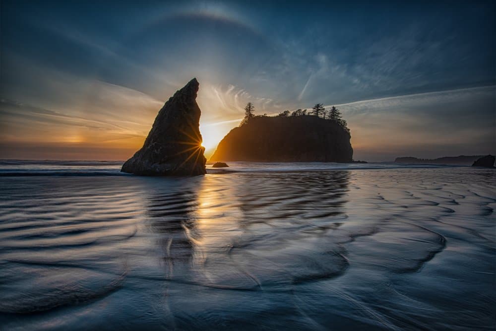 Golden Coast Sunset by Sunny Ding — canvas wall art