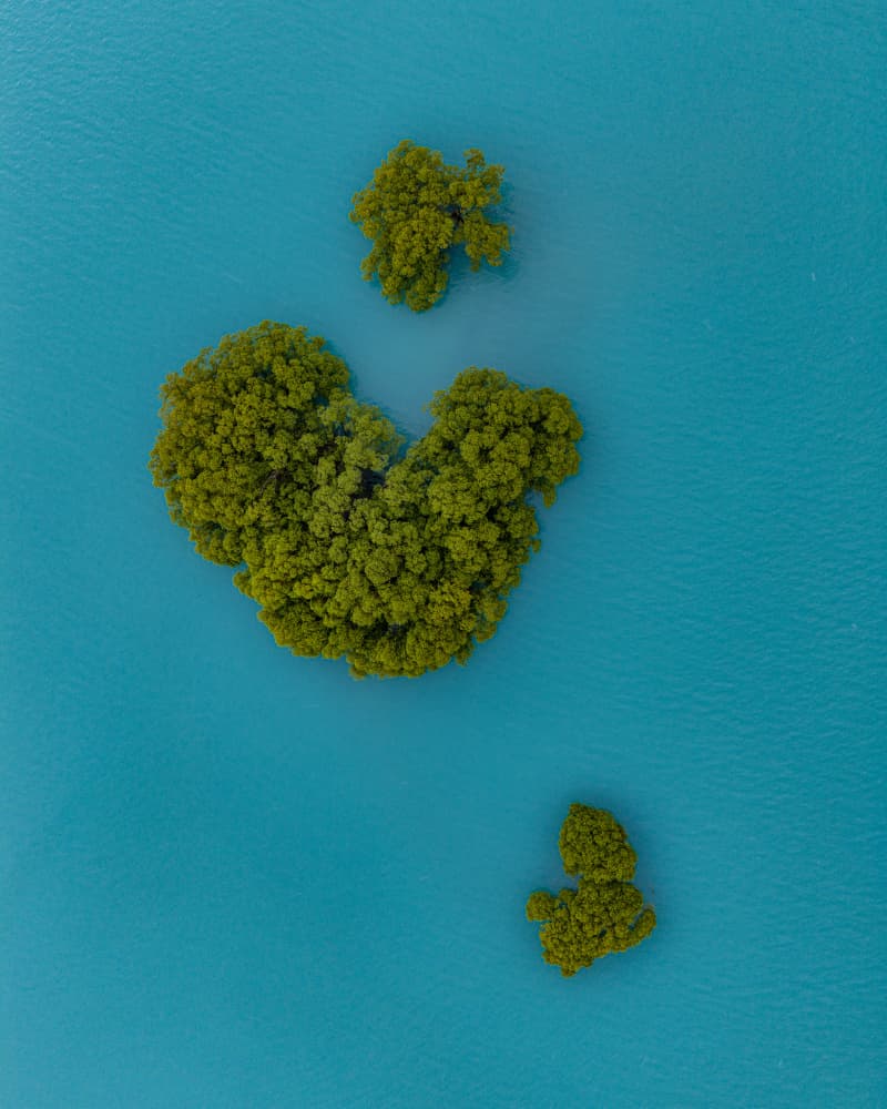Turquoise Island Aerial by James Zhen Yu — canvas wall art