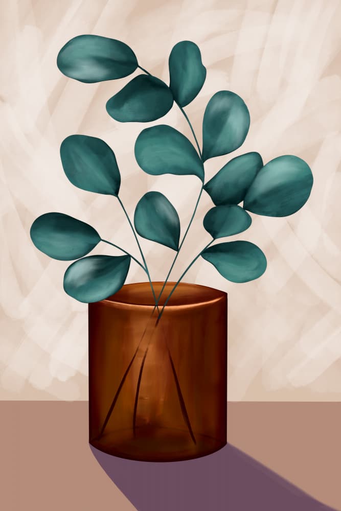 Modern Plant Vase by EMELIEmaria — canvas wall art