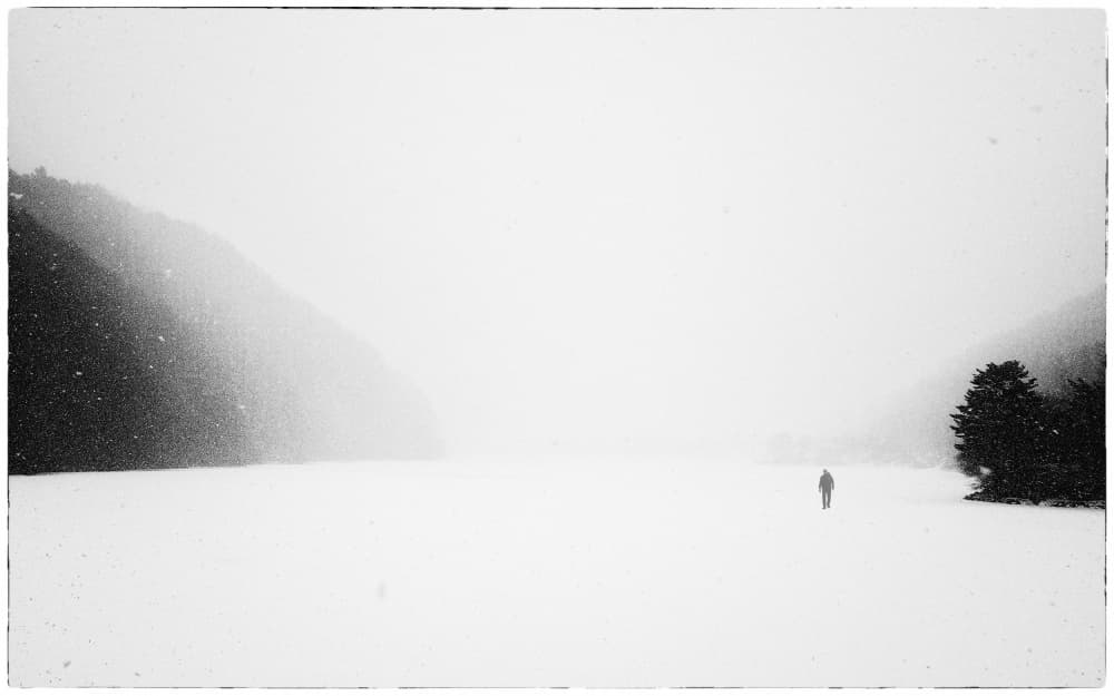 Solitary Winter Walk by Parole Kim — canvas wall art