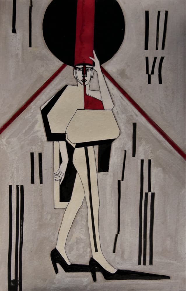 Modern Fashion Figure by Doris Schmitz — canvas wall art