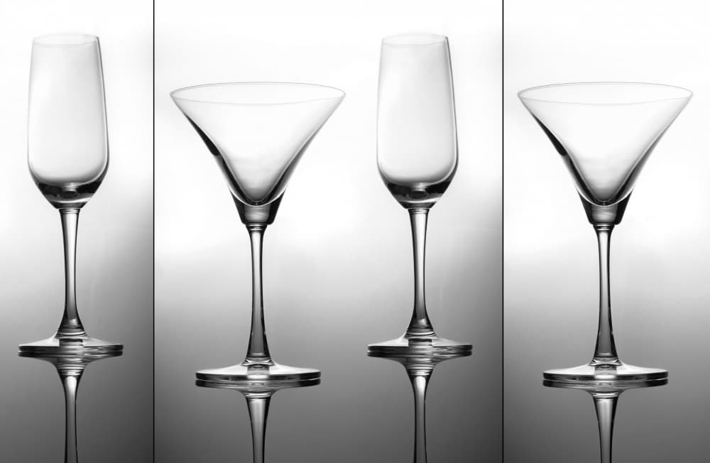 Martini and Flute Glasses by Sumit Dhuper — canvas wall art