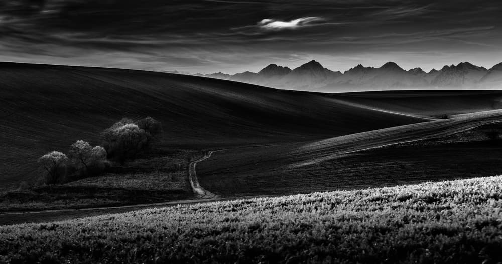 Distant Peaks Rolling Hills by Peter Majkut — canvas wall art