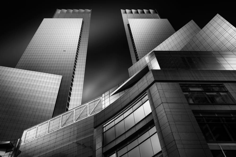 Modern City Geometry by Jorge Ruiz Dueso — canvas wall art