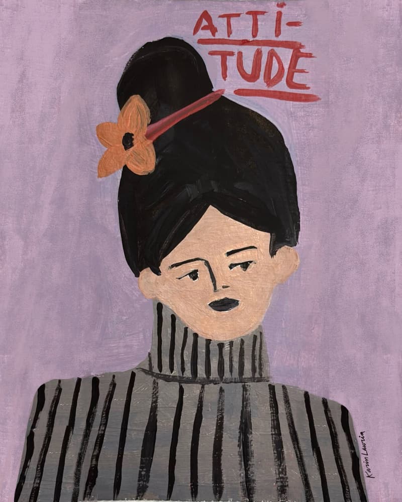 Woman with Attitude by Karin Lauria — canvas wall art