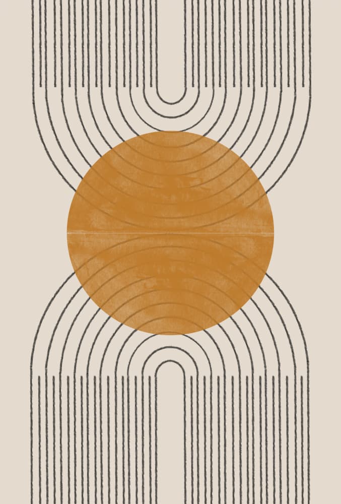 Retro Symmetry Flow by THE MIUUS STUDIO — canvas wall art