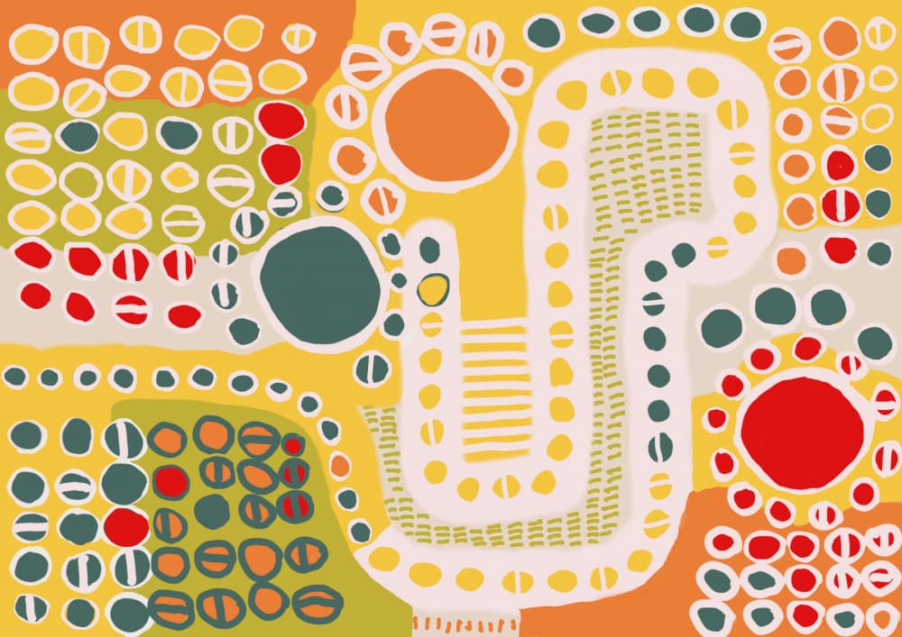 Vibrant Abstract Dots by Sharyn Bursic — canvas wall art
