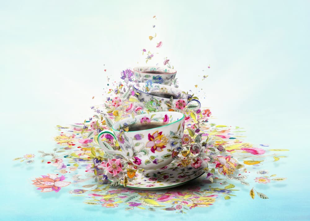 Blooming Teacups by kazutoshikawakami — canvas wall art
