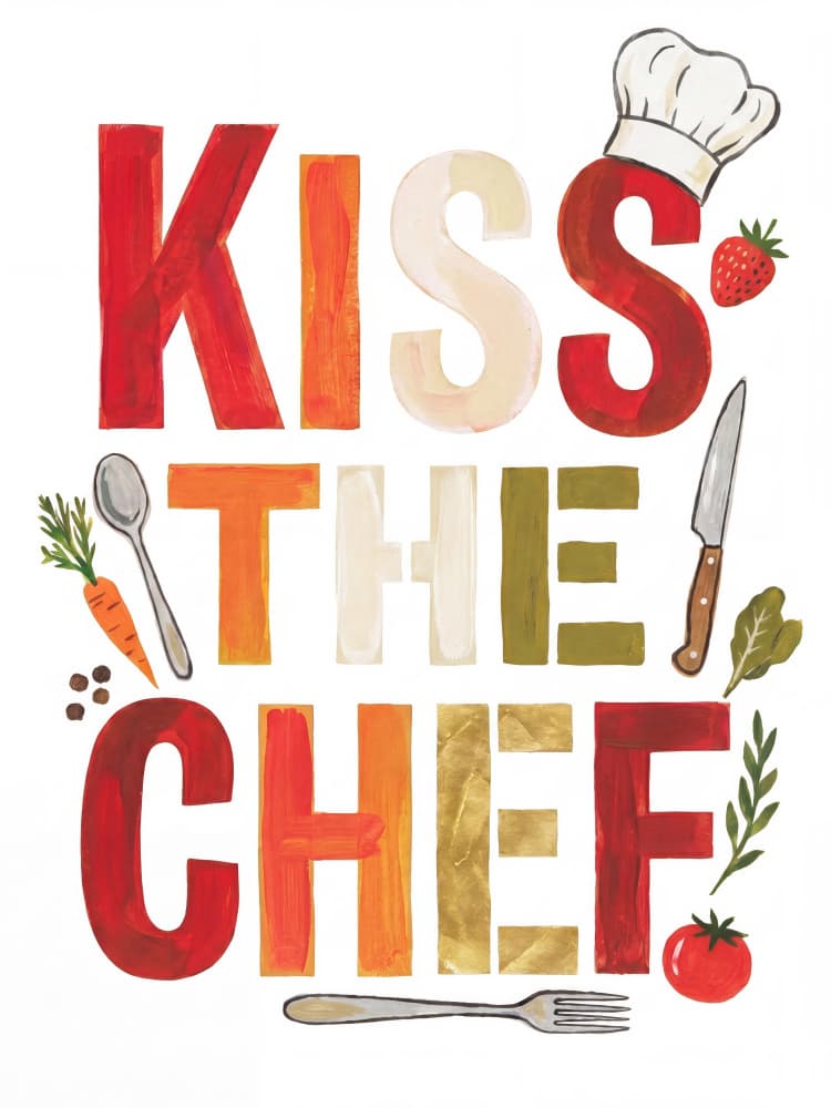Kiss The Chef by Andreas Magnusson — canvas wall art