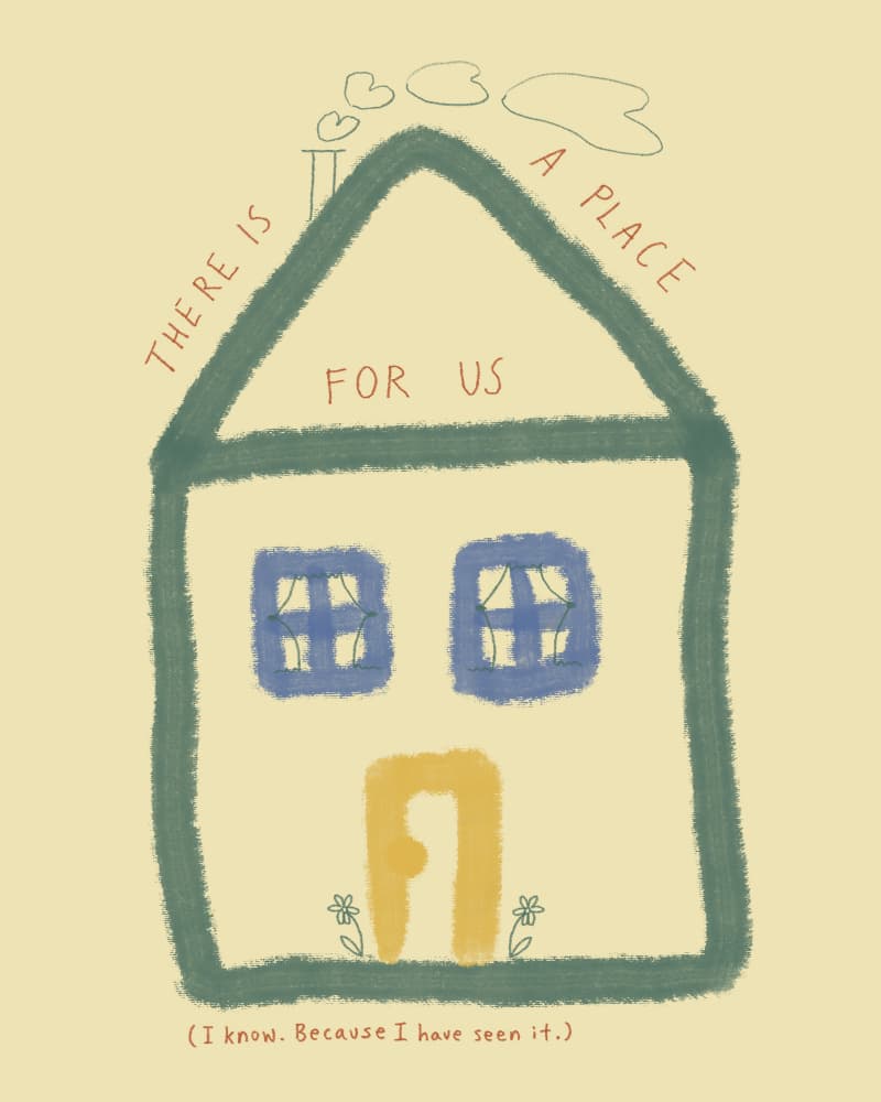 A Place For Us Home by Marina Alaburic — canvas wall art