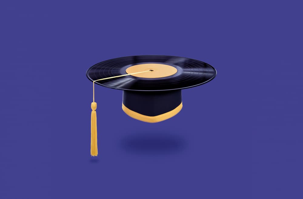 Music Graduation Cap by Artem Pozdniakov — canvas wall art