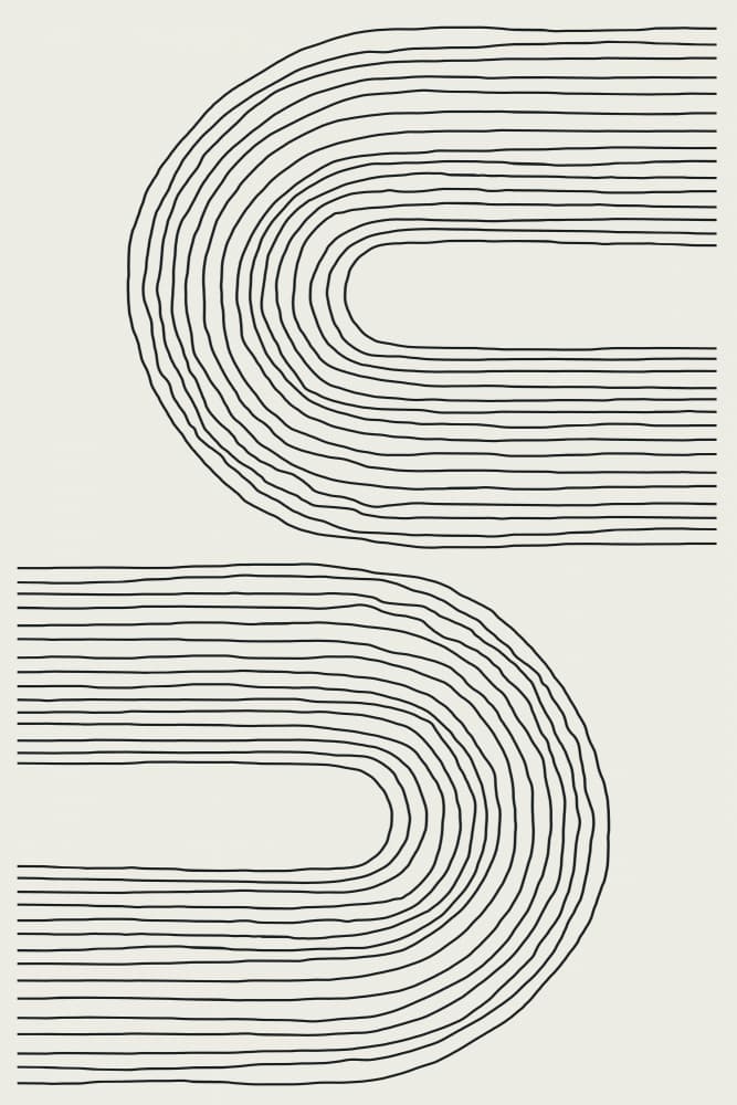 Abstract Curving Lines by jay stanley — canvas wall art