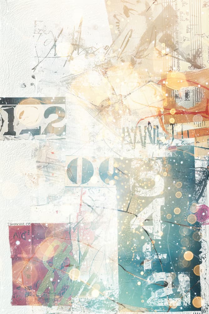 Layered Abstract Numbers by Rafal Kulik — canvas wall art