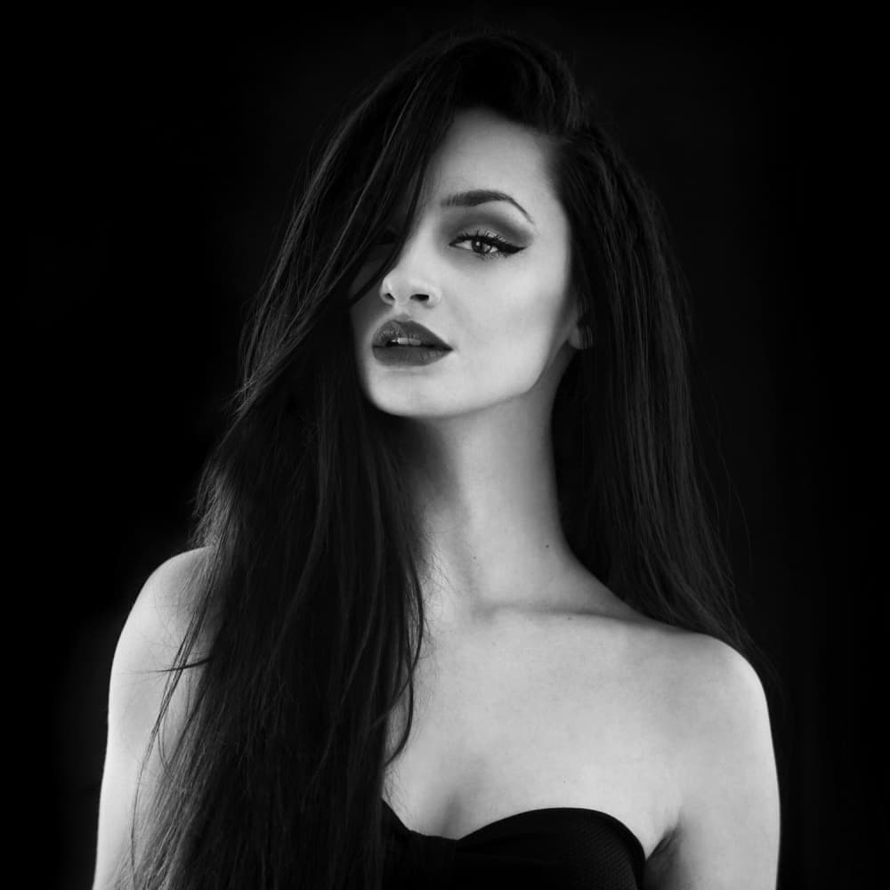 Mysterious Woman Portrait by Bobby Kostadinov — canvas wall art