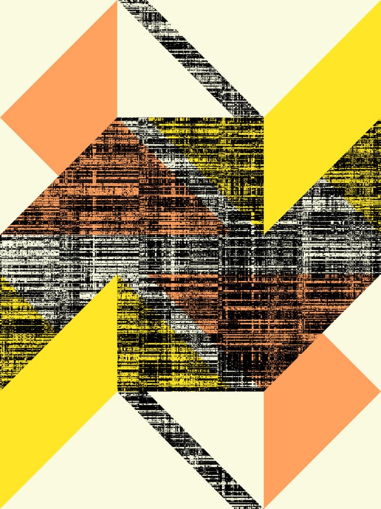 Dynamic Geometric Abstract by Petr Strnad — canvas wall art