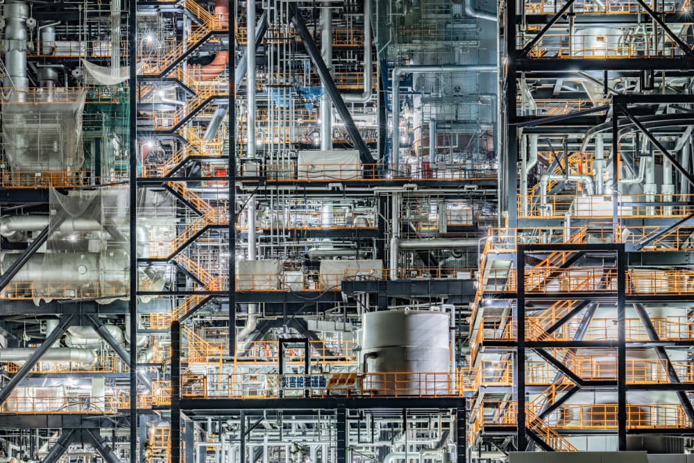 Industrial Night Glow by Kobayashi Tetsurou — canvas wall art