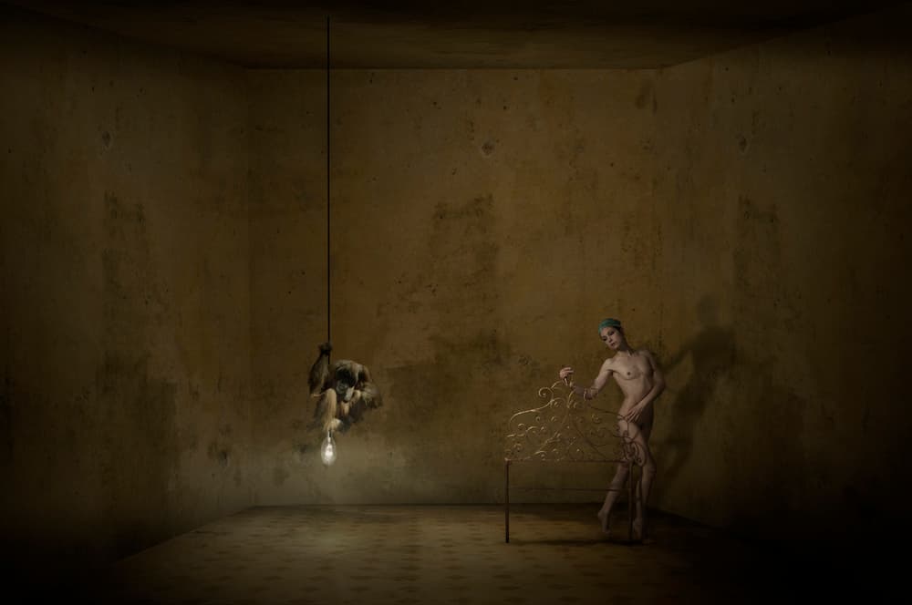 Nude Figure Dim Light by Christine von Diepenbroek — canvas wall art