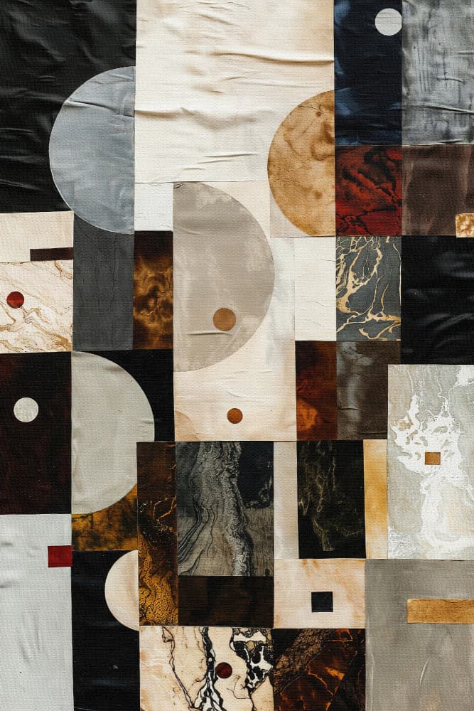 Abstract Earthy Geometry by Miguel Bruzual — canvas wall art