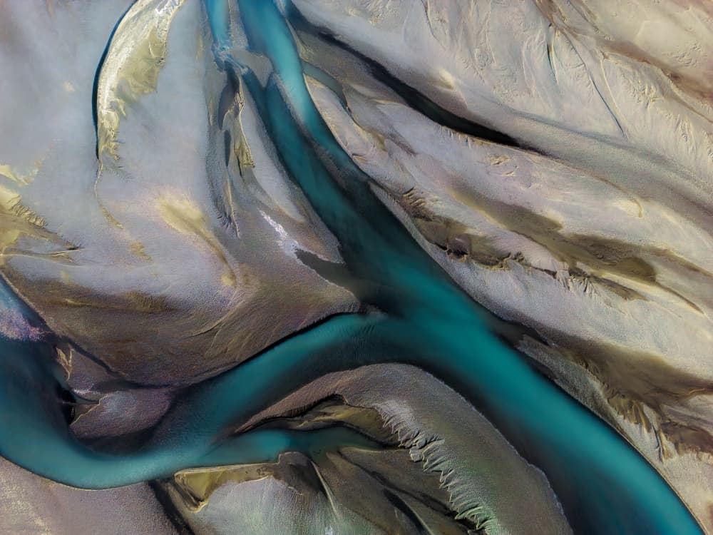 Vibrant River Delta by Wim Denijs — canvas wall art