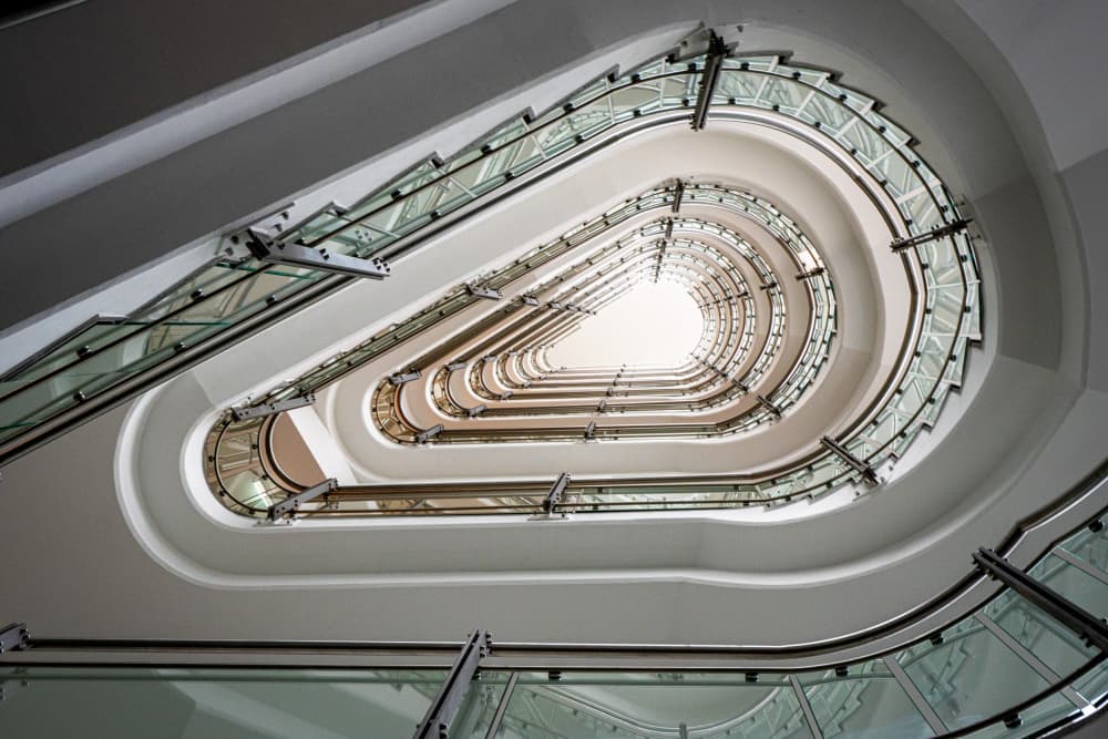 Modern Spiral Staircase by Dieter Reichelt — canvas wall art