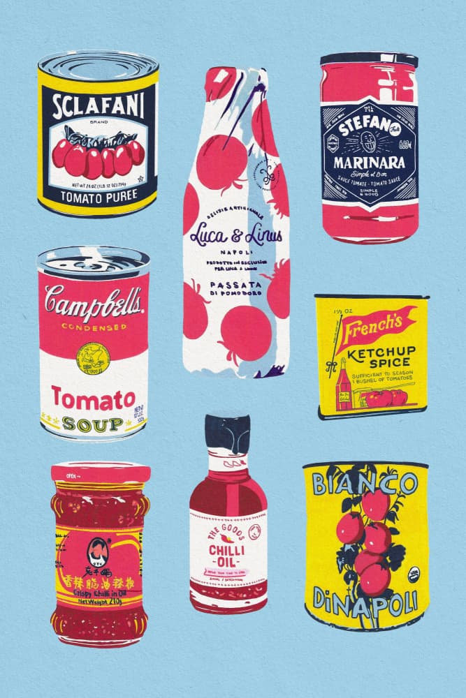Retro Kitchen Food by Studio Mandariini — canvas wall art