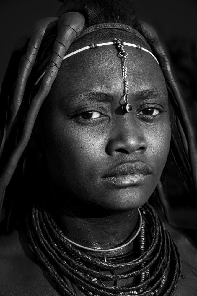 Himba Woman Portrait by Elena Molina — canvas wall art