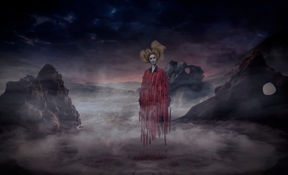 Mysterious Red Spirit by Jackson Carvalho — canvas wall art