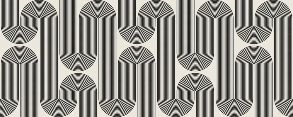Flowing Geometric Lines by Vitor Costa — canvas wall art
