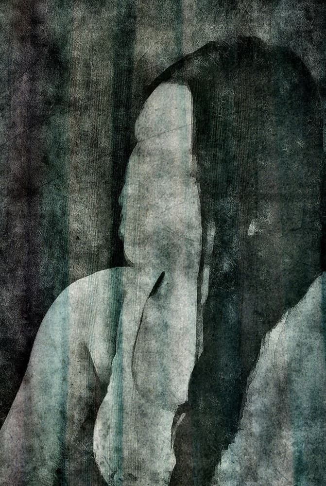 Dark Textured Profile by Dalibor Davidovic — canvas wall art