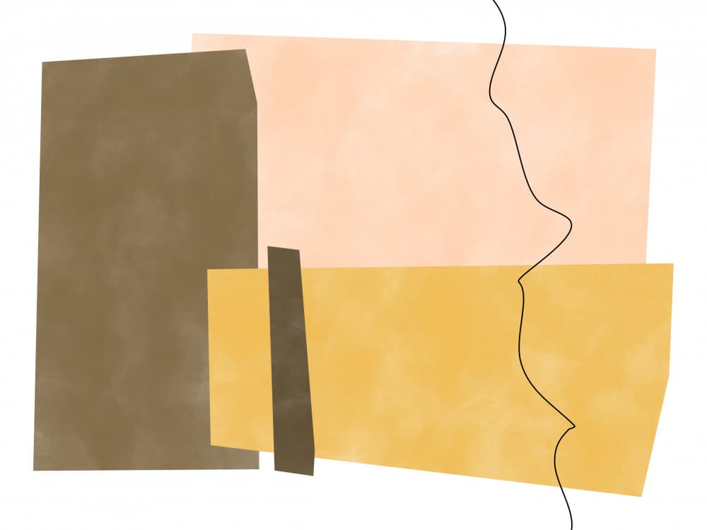Earthy Abstract Shapes by Elena Ristova — canvas wall art