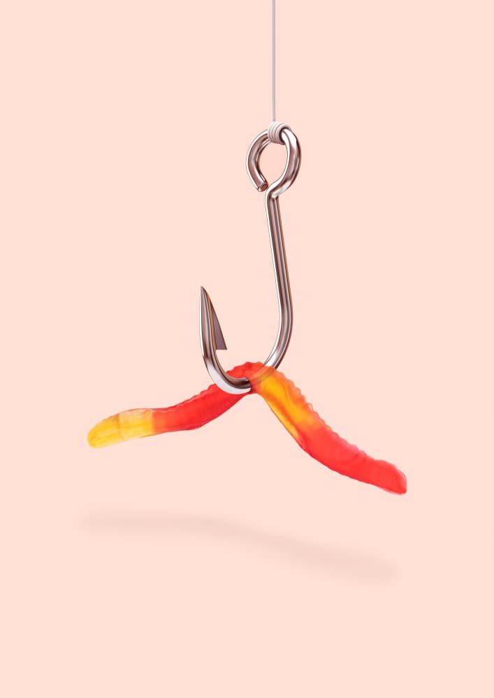 Tempting Gummy Bait by Artem Pozdniakov — canvas wall art