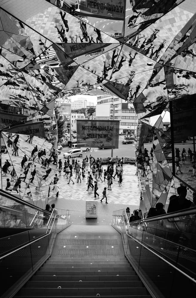 Tokyo Urban Reflection by Yumian Deng — canvas wall art