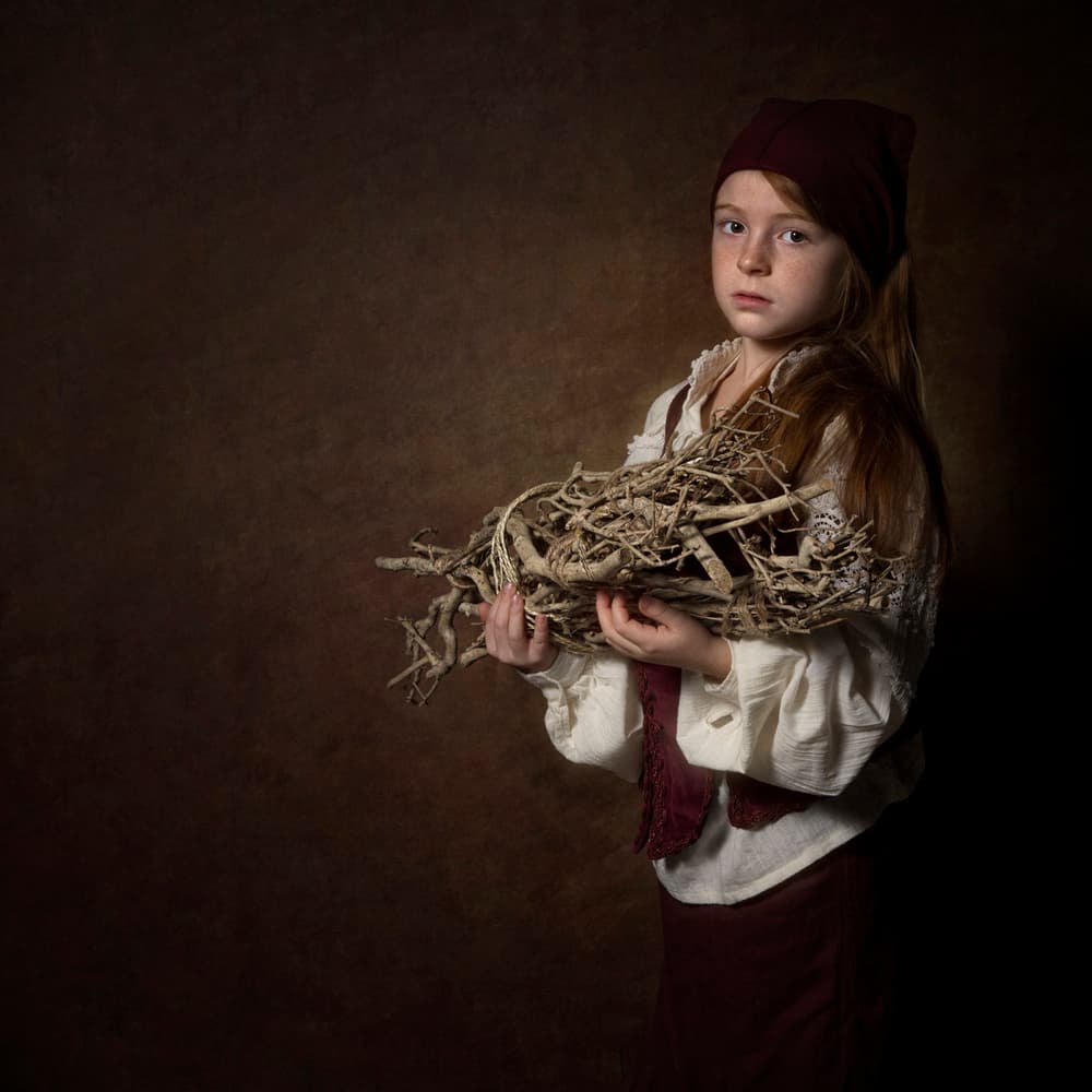Young Root Gatherer by Carola Kayen-Mouthaan — canvas wall art