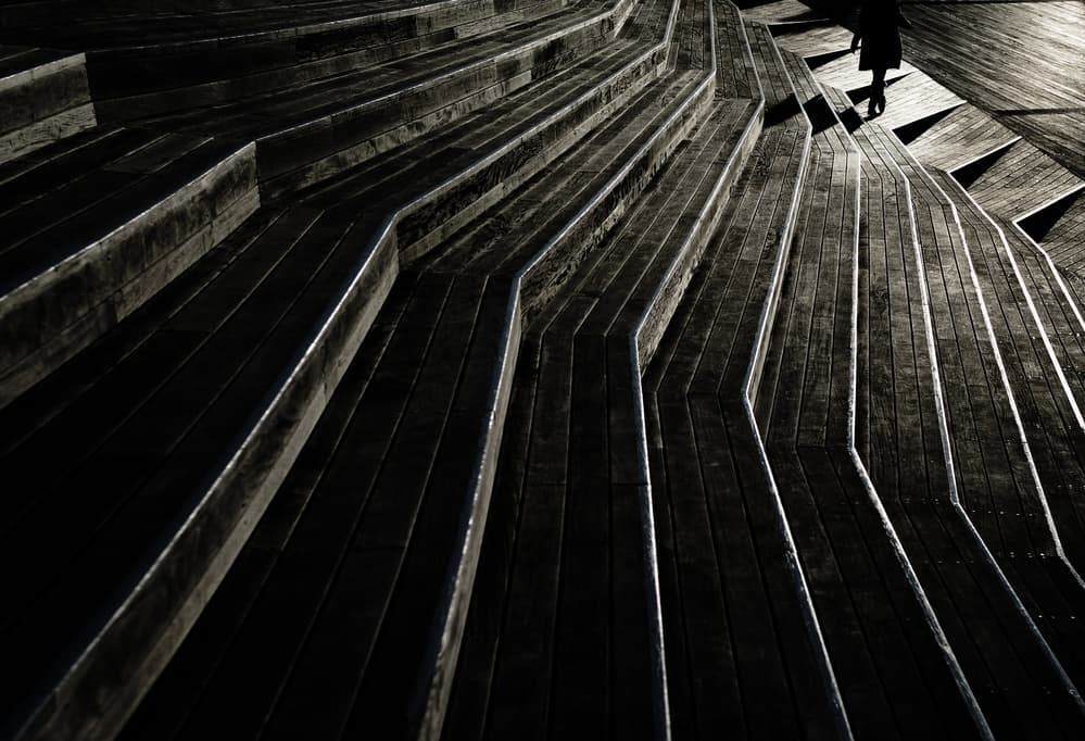Shadows on Winding Steps by Keisuke Ikeda @ blackcoffee — canvas wall art
