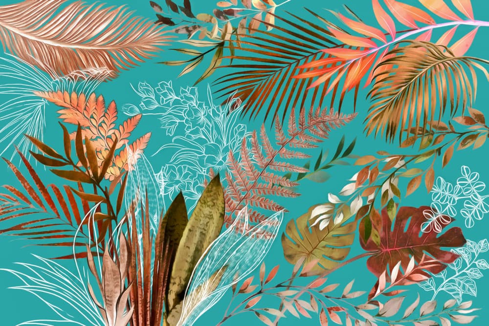 Vibrant Tropical Foliage by amini54 — canvas wall art