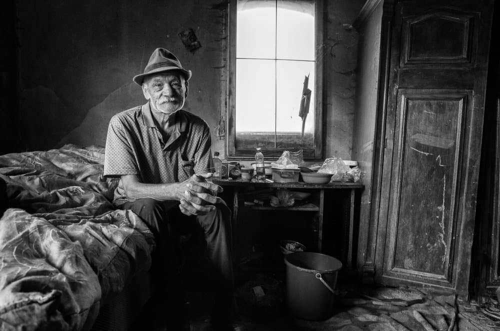 Thoughtful Senior Portrait by Zoran Toldi (EFIAP AZSF) — canvas wall art