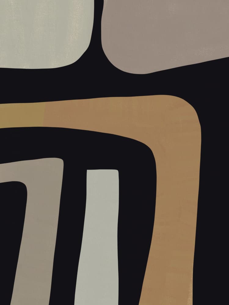 Muted Organic Curves by Little Dean — canvas wall art