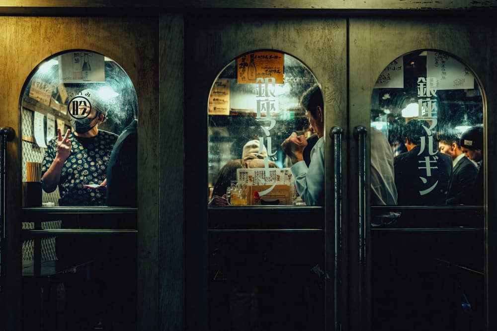 Ginza Night Life by Yuzo Fujii — canvas wall art