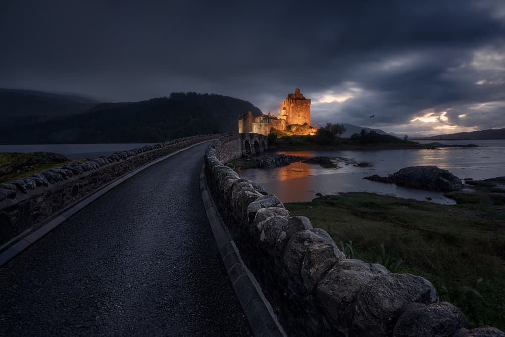 Highland Castle Twilight by Cesar Alvarez Osorio — canvas wall art