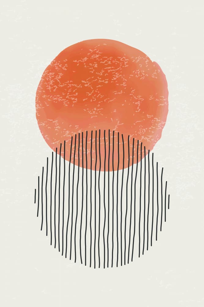 Abstract Terracotta Sun by jay stanley — canvas wall art