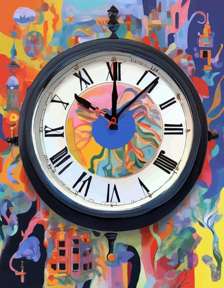 Whimsical Timepiece Art by Uma Gokhale — canvas wall art