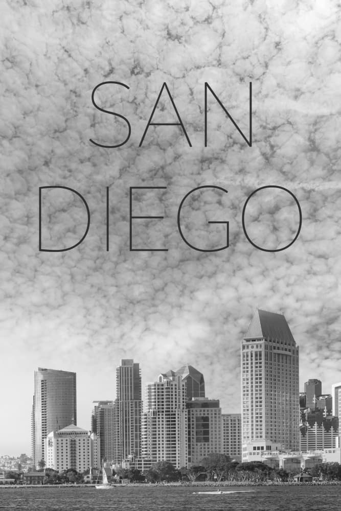 San Diego City Skyline by Melanie Viola — canvas wall art