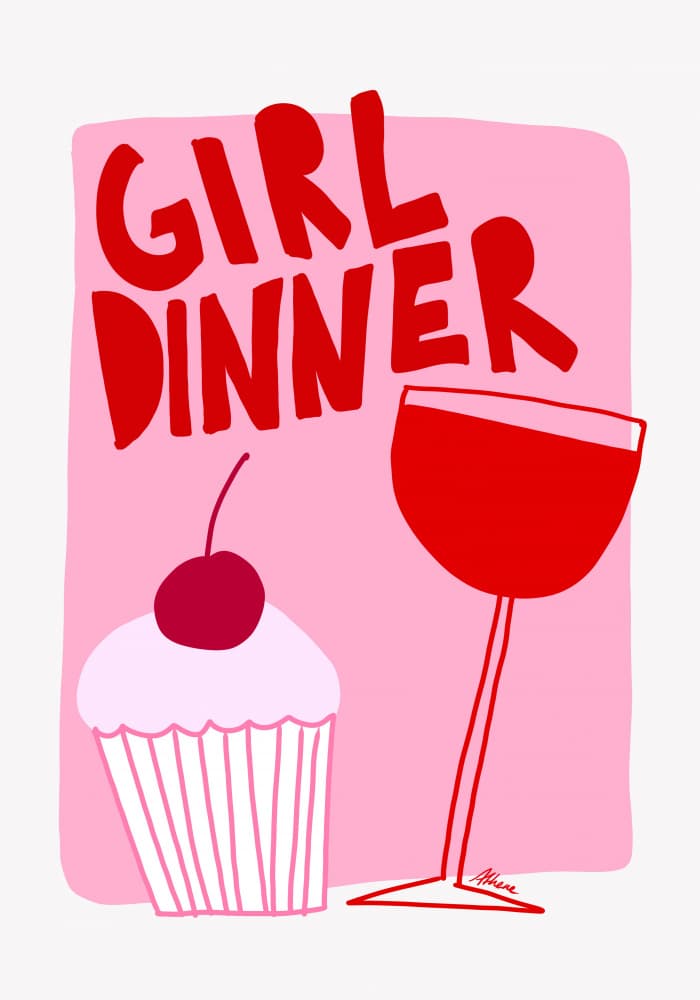 Girl Dinner by Athene Fritsch — canvas wall art