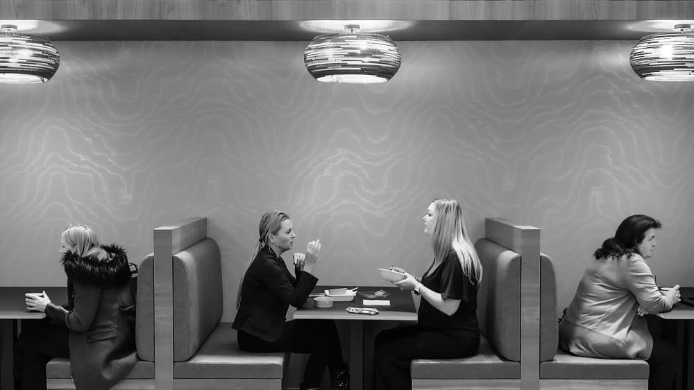 Restaurant Conversations by Streiff Marcel — canvas wall art