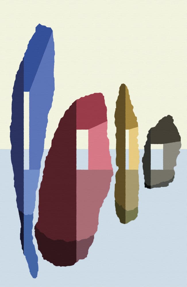 Muted Abstract Shapes by Rafa Mateo — canvas wall art